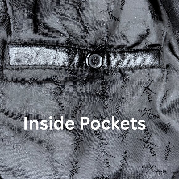 Maxima Women’s Vintage Black Genuine Leather Jacket, 4 Pockets, SZ: S - Picture 5 of 9